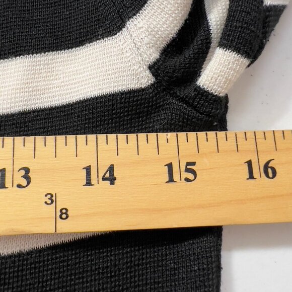 LOFT Women’s Black White Striped Long Sleeve Sweater Dress Size XS - Picture 10 of 12